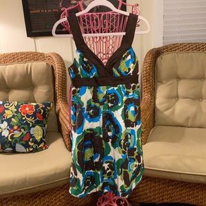 BR Sleeveless Abstract floral black sundress 0